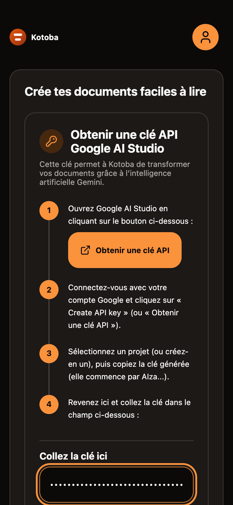 La clé collée